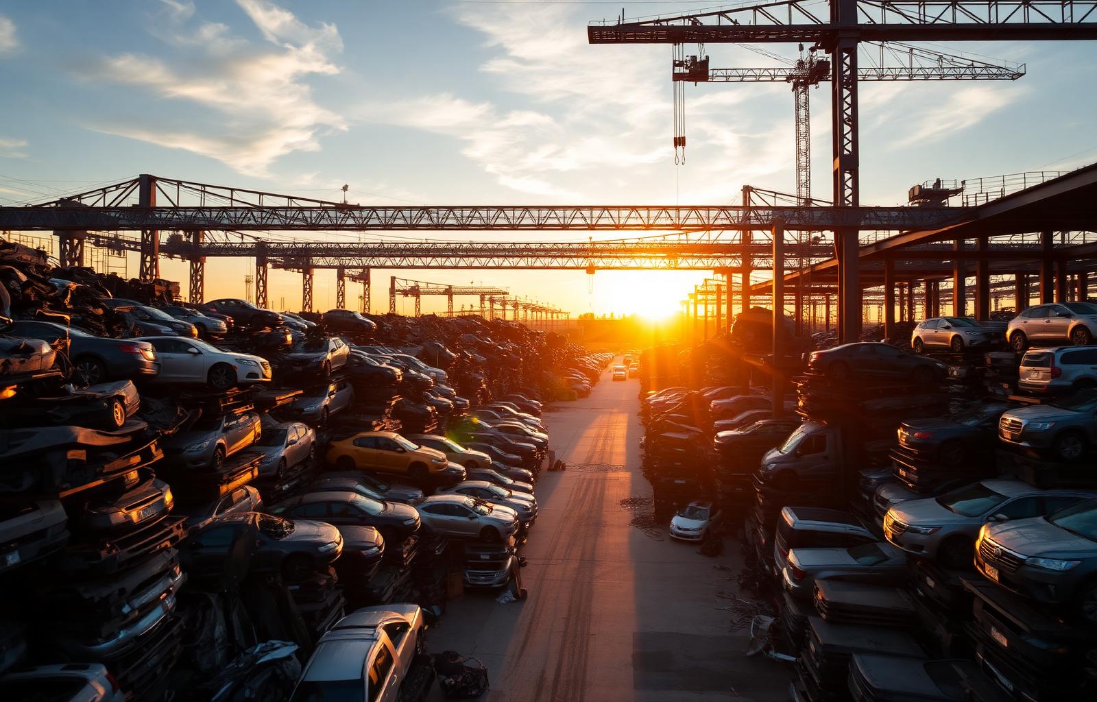Qualitex scrap yard at sunset
